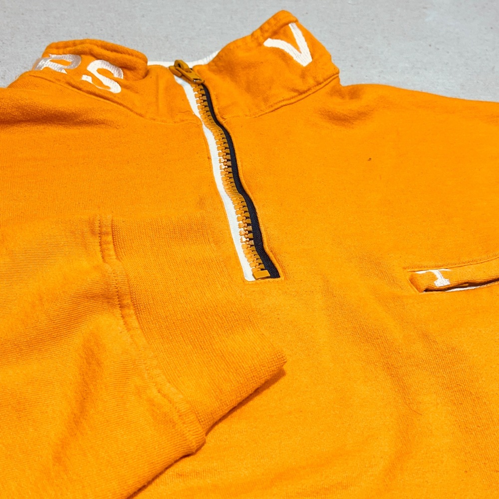 Vintage Castaways Tennessee Volunteers Orange Quarter Zip Sweatshirt Men's‎ L